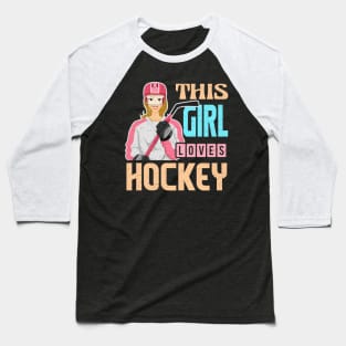 Funny, Unique Hockey Shirt for Girls, Women, and Teens Baseball T-Shirt